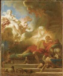 Le Songe d'amour du guerrier (Jean-Honoré Fragonard) - Muzeo.com