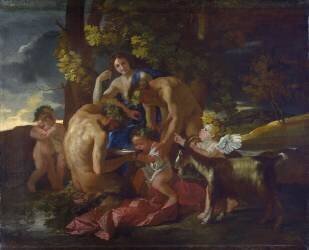 L'éducation de Bacchus (Nicolas Poussin) - Muzeo.com