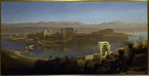 L'île de Philae, Nubie (David Roberts) - Muzeo.com