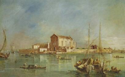 L'Île de San Cristoforo della Pace, Murano (Francesco Guardi) - Muzeo.com
