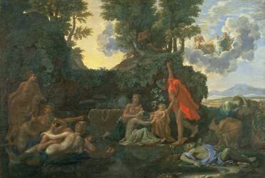 L'enfant Bacchus confié aux nymphes de Nysa (Nicolas Poussin) - Muzeo.com