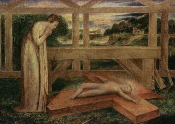 L'enfant du Christ endormi sur une croix (William Blake) - Muzeo.com