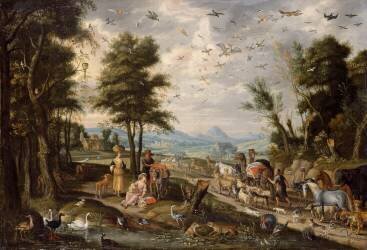 L'Entrée dans l'arche (Isaack van Oosten) - Muzeo.com