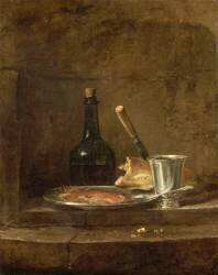Les Apprêts d'un déjeuner, dit aussi Le Gobelet d'argent (Jean Siméon Chardin) - Muzeo.com