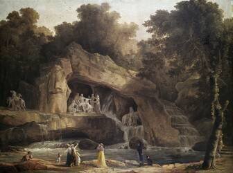 Les bains d'Apollon à Versailles (Hubert Robert) - Muzeo.com