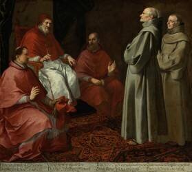 Les bienheureux Giles avant le pape Grégoire IX (Bartolomé Esteban Murillo) - Muzeo.com