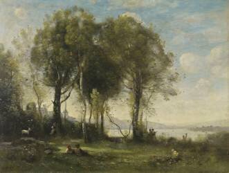 Les Chevriers des Iles Borromées (Jean-Baptiste Camille Corot) - Muzeo.com
