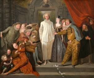 Les comiques italiens (Antoine Watteau) - Muzeo.com