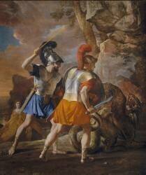 Les Compagnons de Rinaldo (Nicolas Poussin) - Muzeo.com