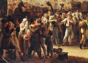 Les conscrits de 1807 défilant devant la porte de Saint-Denis (Louis-Léopold Boilly) - Muzeo.com