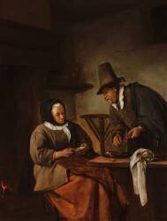 Les faiseurs de Caudle (Jan Steen) - Muzeo.com