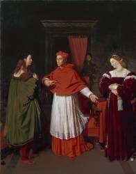 Les fiançailles de Raphaël et de la nièce du cardinal Bibbiena (Jean-Auguste-Dominique Ingres) - Muzeo.com
