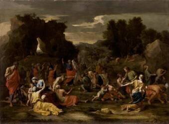 Les Israélites recueillant la manne dans le désert (Nicolas Poussin) - Muzeo.com