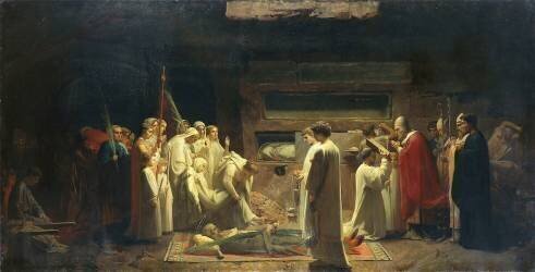 Les martyrs aux catacombes (Jules Eugène Lenepveu) - Muzeo.com