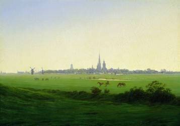 Les prairies près de Greifswald (Caspar David Friedrich) - Muzeo.com