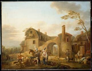 Les Quatre heures de la journée : le Matin (Louis-Joseph Watteau de Lille) - Muzeo.com