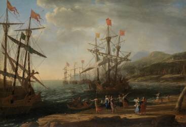 Les troyens mettant le feu à leur flotte (Claude Gellée) - Muzeo.com