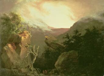 Lever de soleil en montagne (Thomas Cole) - Muzeo.com