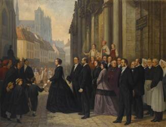 L'impératrice Eugénie à Amiens (Auguste Ferragu) - Muzeo.com