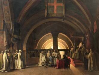 L'inauguration de Jacques de Molay dans l'Ordre des Templiers en 1295 (François-Marius Granet) - Muzeo.com
