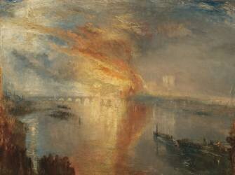 L'Incendie de la Chambre des Lords et des Communes, le 16 octobre 1834 (Joseph Mallord William Turner) - Muzeo.com