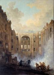 L'incendie de l'Opéra au Palais Royal (Hubert Robert) - Muzeo.com
