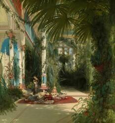 L'intérieur de la Palm House sur le Pfaueninsel près de Potsdam (Carl Blechen) - Muzeo.com