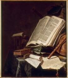 Livres et instrument de musique (Jan Vermeulen) - Muzeo.com