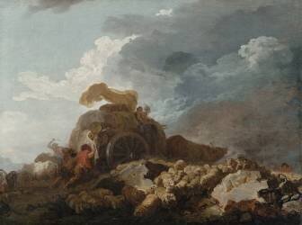 L'Orage ou la charrette embourbée (Jean-Honoré Fragonard) - Muzeo.com