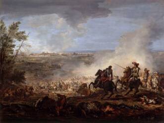 Louis XIV dirigeant le siège de Maestricht, le 29 juin 1673 (Joseph Parrocel) - Muzeo.com