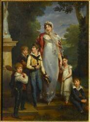 Louise-Antoinette Lannes, née Guéheneuc, duchesse de Montebello et ses cinq enfants (1772-1856) (François Gérard) - Muzeo.com