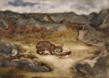 Lynx terrassant un faisan (Antoine-Louis Barye) - Muzeo.com