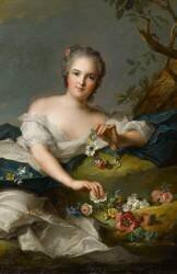Madame Henriette de France (1727-1752), fille de Louis XV en flore (détail) (Jean-Marc Nattier) - Muzeo.com
