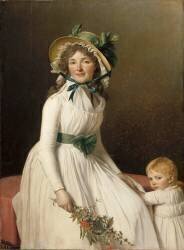 Madame Pierre Sériziat, soeur de Mme David, et son fils Emile (Jacques-Louis David) - Muzeo.com