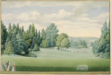 Malmaison. Vue du parc, prise du château (Auguste Garneray) - Muzeo.com