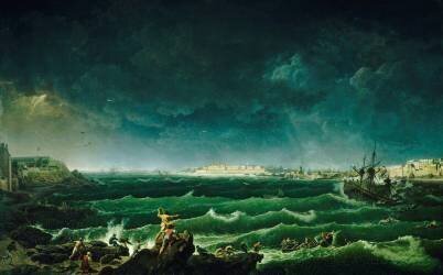 Marine : la rade et le port de Saint-Malo (Jean-François Hue) - Muzeo.com