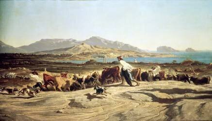 Marseille, vue des Aygalades un jour de marché (Emile Loubon) - Muzeo.com