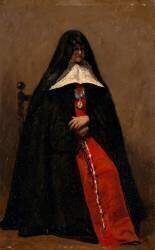 Mère Marie-Héloïse des Dix Vertus, ancelle du monastère de l'Annonciade à Boulogne-sur-Mer (Jean-Baptiste Camille Corot) - Muzeo.com
