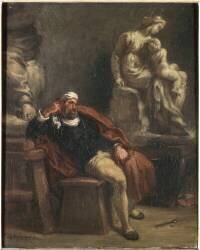 Michel-Ange dans son atelier (Eugène Delacroix) - Muzeo.com
