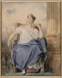 Mlle Georges dans un rôle tragique (Eugène Devéria) - Muzeo.com