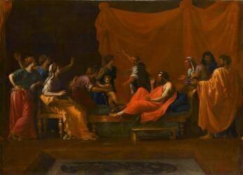 Moïse foulant aux pieds la couronne de Pharaon (Nicolas Poussin) - Muzeo.com