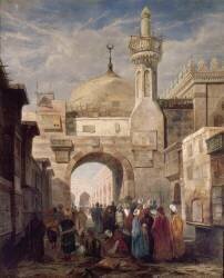Mosquée d'al-Azhar au Caire (Adrien Dauzats) - Muzeo.com