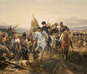 Napoléon Ier sur le champ de bataille Friedland, le 14 juin 1807 (Horace Vernet) - Muzeo.com