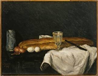 Nature morte : Le Pain et les Oeufs (Paul Cézanne) - Muzeo.com
