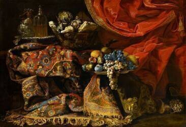 Nature morte au tapis turc et tenture (Francesco Noletti) - Muzeo.com