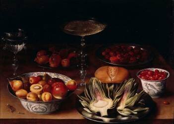 Nature morte aux artichauts (Osias Beert) - Muzeo.com