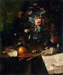Nature morte aux fleurs. Vanité (Jan Davidz de Heem) - Muzeo.com