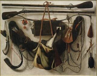 Nature morte avec équipement de chasse (Christoffel Pierson) - Muzeo.com