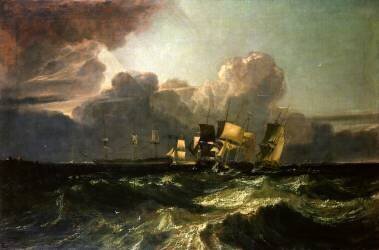 Navires se préparant au mouillage (Joseph Mallord William Turner) - Muzeo.com