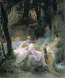 Nymphs Listening to the Songs of Orpheus (Charles Jalabert) - Muzeo.com